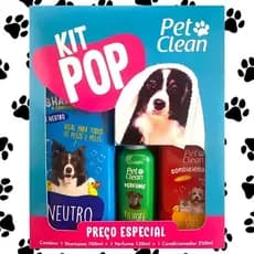 Kit Shampoo Perfume e Condicionador Pet Clean para Cães Envio Imediato