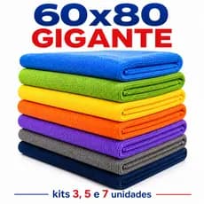 Panos de Chão Gigante Microfibra Multiuso 60x80 Alta Absorção Não Solta Fiapo