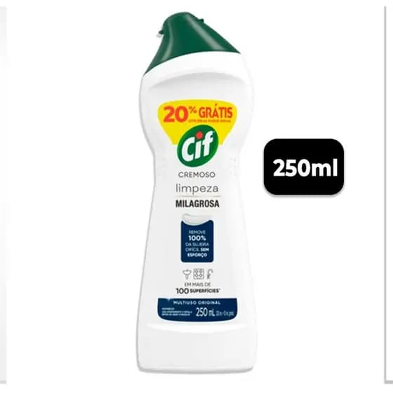 CIF Cremoso Limpeza Milagrosa Tradicional 250ml