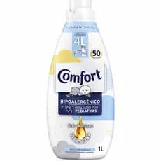 Amaciante Comfort Hipoalergênico 1L Concentrado – Avaliado por Pediatras, Óleos Naturais