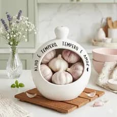 Porta Alho Gourmet - Delicadeza no Lar - BRANCO