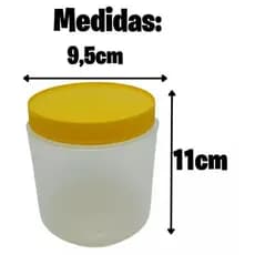 96 unidade Potes 1kg com Tampa Lacre – Pote Plástico para Mel, Doces, Melado e Alimentos