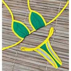 Biquíni Sensual Brasil Moda Gringa Fio Dental Biquini Cortininha Brazil Copa do Mundo 2026...
