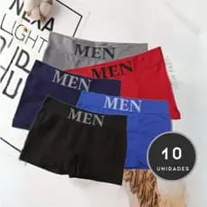 Kit 10 Cuecas Box masculina microfibra qualidade premium envio imediato NF - Variadas