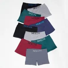 Cueca Boxer Masculino Sem Costura Premium-Kit 10 Unidades