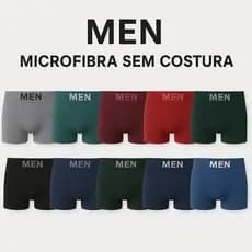 kit 10 cuecas box masculina microfibra qualidade premium envio imediato NF