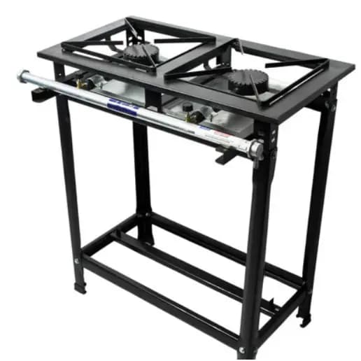 Fogão Industrial 2 Bocas 30x30cm Alta Pressão P5 JCN Grelha Aço Carbono