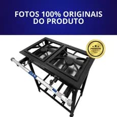 Fogão Standard Alta Pressão Industrial 2 Bocas Completo JCN Profissional COZINHA RESTAURANTE