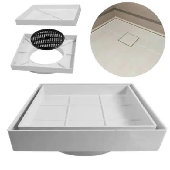 Ralo Oculto 15x15 Invisível Seca piso Porcelanato com grelha