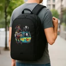 Mochila Escolar Trabalho notebook Passeio Faculdade Academia Mochila masculina estampada hora do terror