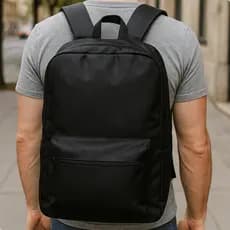 Mochila Preta lisa sem estampa Escolar Trabalho Passeio Faculdade Academia notebooks Mochila masculina e feminina