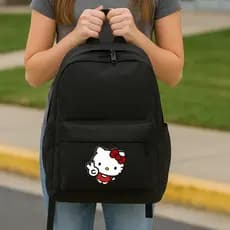 Mochila Escolar meninas mochila hellokitty Passeio Faculdade Academia Mochila meninas mochilas ideal tambem P/ notebook