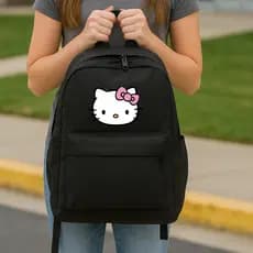 Mochila Escolar menina mochila hellokitty Passeio Faculdade Academia Mochila meninas infantil para o dia a dia