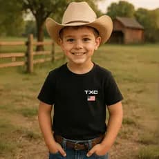 Blusa infantil menino estampa txc eua country camiseta algodão infantil meninos para o dia a dia