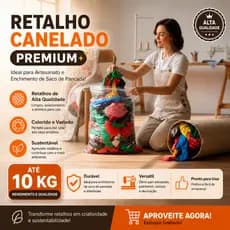 Retalho Canelado Premium - O Segredo para Lacinhos Incríveis e Enchimento de Saco de Pancada Perfeito! (Qualidade Superi