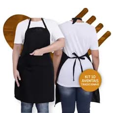 Kit Com 10 Avental Tradicional Oxford Unissex Cozinha Churrasqueiro Restaurante