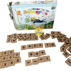 Conhecendo os números 70 peças em MDF Brinquedo Pedagógico e Educativo Operações Matemática Numerais