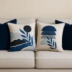 Kit 4 Capas Almofada 45x45 Compose 2 Capas Linho Estampada + 2 Capas Suede Lisa Decorativa