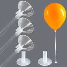 Kit 50 Suporte Para Bexigas 33cm Com Base Autoadesiva