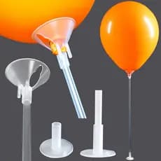 Kit 100 Un. Suporte Para Bexigas 33cm Com Base Autoadesiva