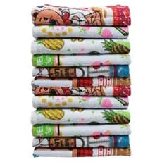 Kit 12 Panos de Copa Prato Felpudo Atoalhado Estampado - 42x60 cm 100% Algodão