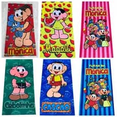 Toalha de Banho e Praia Estampadas Variadas Infantil Turma da Mônica
