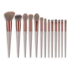 Pincel Kit 13 Peças Maquiagem Bolsa Po Compacto Sombra Com Brinde