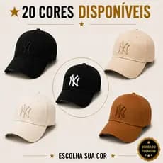 Boné New York NY Bordado Premium, Aba Curva, Masculino Feminino, Unissex, Regulagem Ajustável, Blogueira- ENVIO IMEDIATO