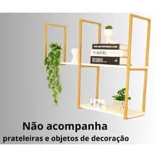 "Kit 3 Suportes de Parede Estilo Industrial  2 de 68cm + 1 de 35cm sem Prateleira"