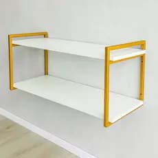 Prateleira Nicho Estilo Industrial, Estante,  Banheiro, cozinha, Despensa, sala, ferro e madeira.