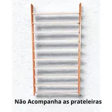 Par Suporte Industrial p/ 10 Prateleiras de Esmalte | Expositor Metal Salão Beleza Ateliê