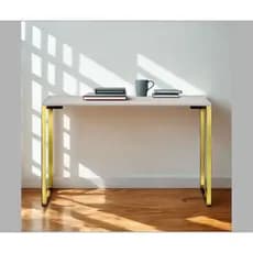 Mesa Escritório Industrial Madeira e Ferro 110x50cm Computador Home Office Decor Moderna