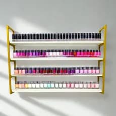 Prateleira para esmaltes estilo industrial 1x0,70m, manicure, salão, estante, expositor