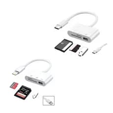 Adaptador Lightning ou Tipo C Leitor Pendrive Cartão Sd