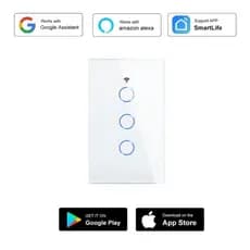Interruptor Inteligente Wi-fi  3 Botões compativel com Alexa, Google Home - Fácil instalação.