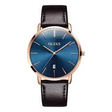 Relógio Masculino Social Olevs Pulseira De Couro