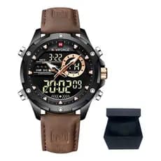 Relógio Naviforce NF9208 Masculino Analógico e Digital Esportivo Social Completo LED Cronômetro