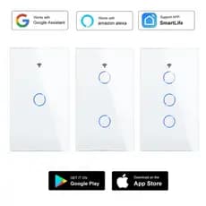 Interruptor Inteligente Wifi Com Ou Sem Neutro Original Tuya Compatível com Alexa Google Home