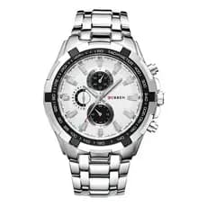 Relógio Curren 8023 Masculino De Luxo Quartzo Aço Inoxidável