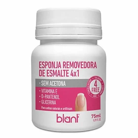 Kit Esponja Removedora de Esmalte 4x1 Blant 75ml contem 2 unidades