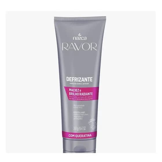 Defrizante Ravor Queratina - Protetor Térmico - Todos os Tipos de Cabelo - 240g