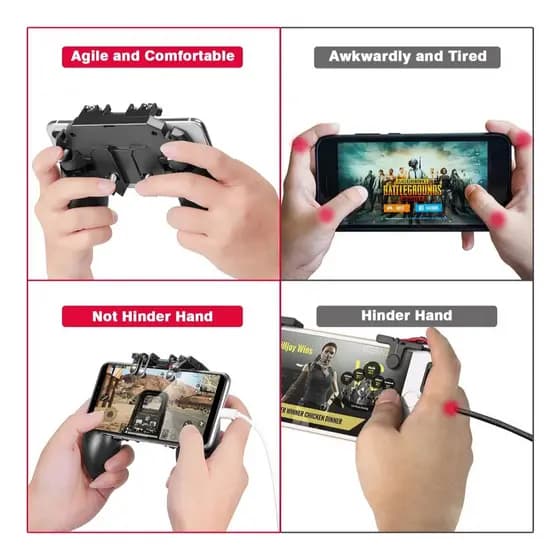 Controle Gamer Manual com Gatilhos Suporte Celular Joystick INOVA CON-7436
