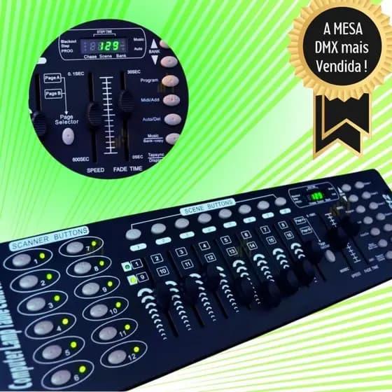 MESA CONTROLADORA DMX 512 Iluminação e Efeitos a mais Vendida Showtech AFL