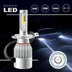 Kit 2  Lâmpadas Farol Milha Super Led Carro Automotivo C6 H1 / H3 / H4 / H7 / H11LUMENS Efeito Xenon