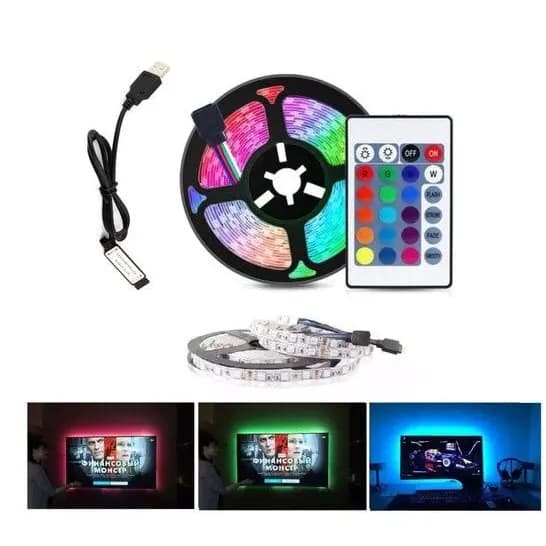 FITA RGB LED 5050 / 3528 + Fonte + Controle IP65 DECORAÇÃO INTERNA CASA 3