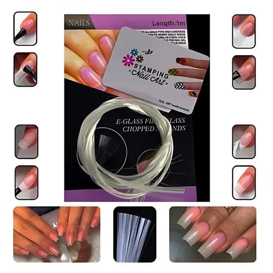 KIT 10 Fibras De Unha de Vidro Fiberclean Profissional 1 Metro/2 Metros Fio A Fio Manicure Bess10/Bess11  -ATACADO 1