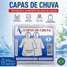 kit Capa de Chuva 2/4/6  Descartavel Tamanho Único - Proteção chuva, Impermeável ideal para eventos