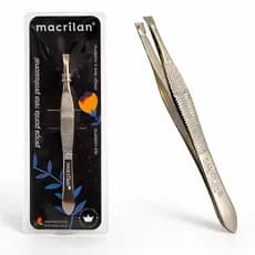 Pinça Profissional Ponta Reta Macrilan PI-2 Original Aço Carbono Design Moderno