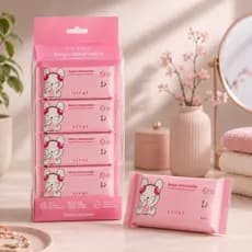 Kit com 8 16 ou 24 Lenço Removedor de Maquiagem Gatinho Vivai Demaquilante para bolsa Viagem