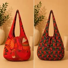 Bolsa Dupla Face Fechamento com nó - Upcycling